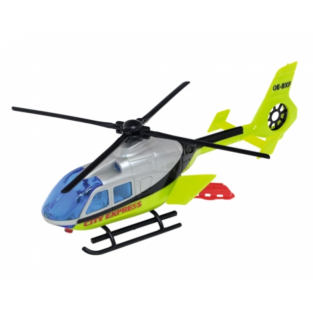 Вертолет Dickie 24 см гражданский городской с пропеллером на шнуре 3565423